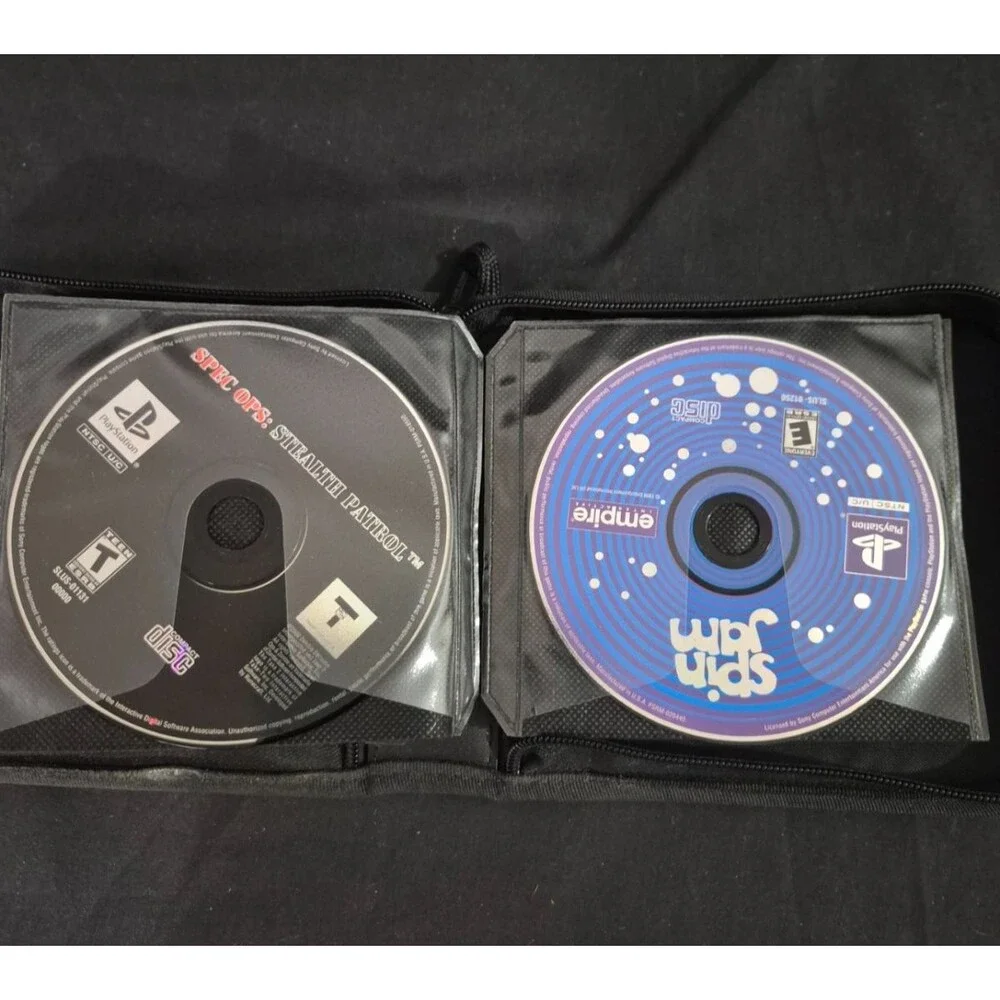 Playstation Games Lot of 31 Games With Game Holder Case (mostly PS1)